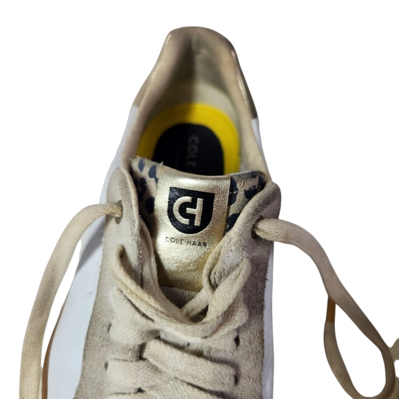 Cole Haan Women's White and Gold Sneakers - Picture 11 of 12